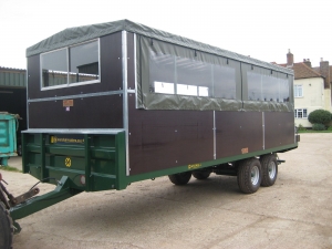 Marshall BC/21 Bale Trailer Retrofitted to Transport Shooting Parties